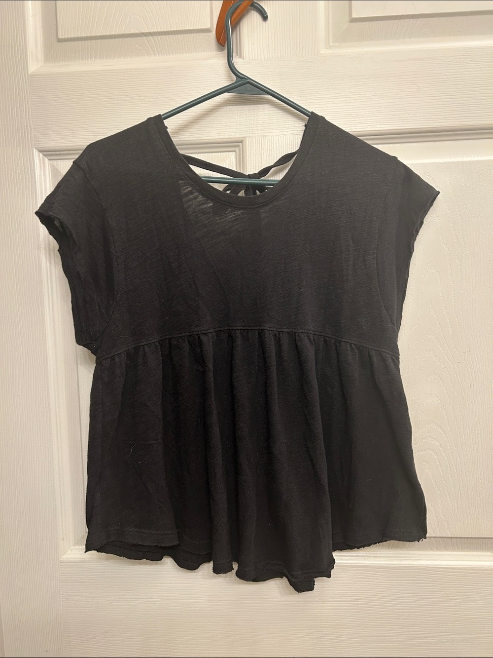 American Eagle Outfitters Black Peplum Tunic Top